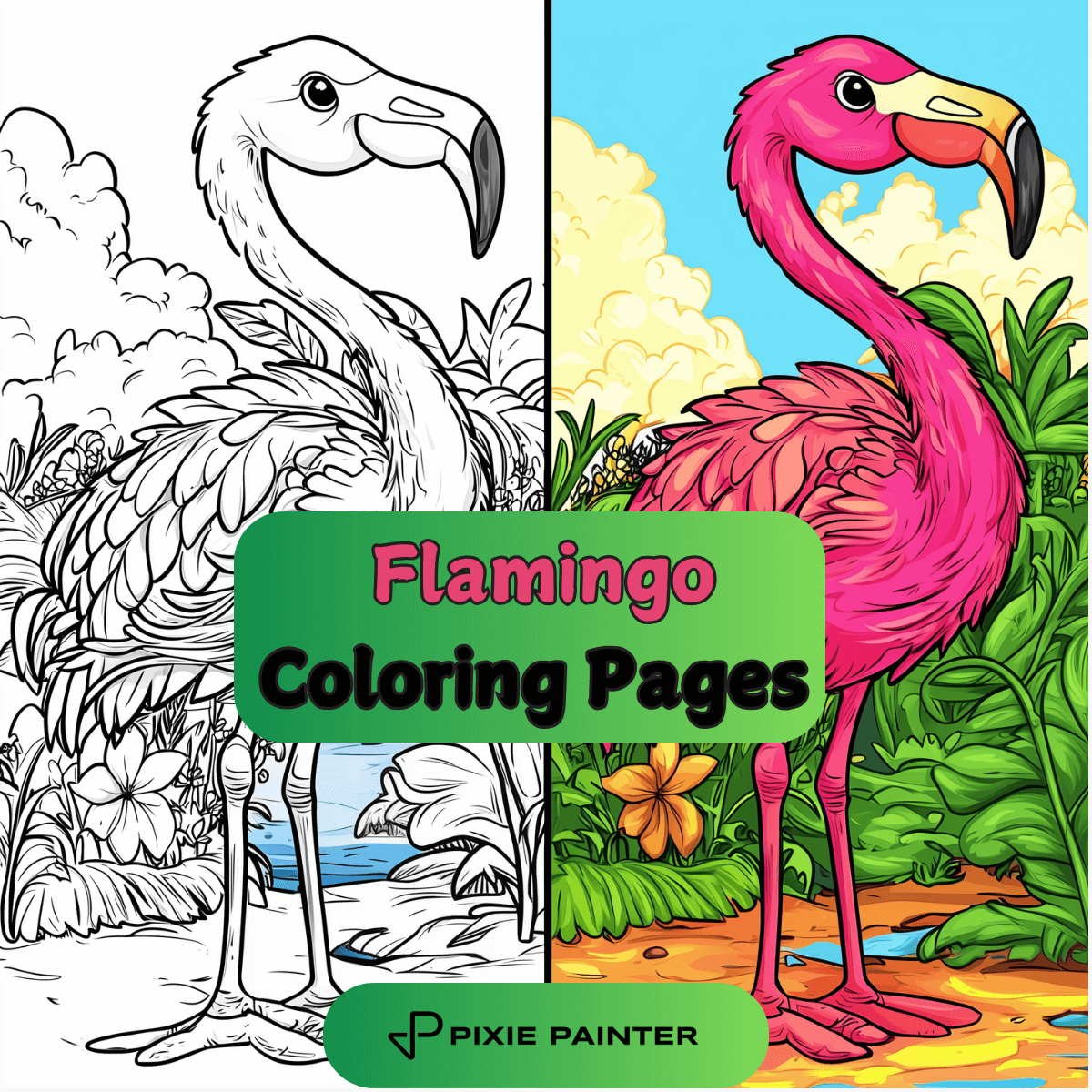 Flamingo Coloring Pages