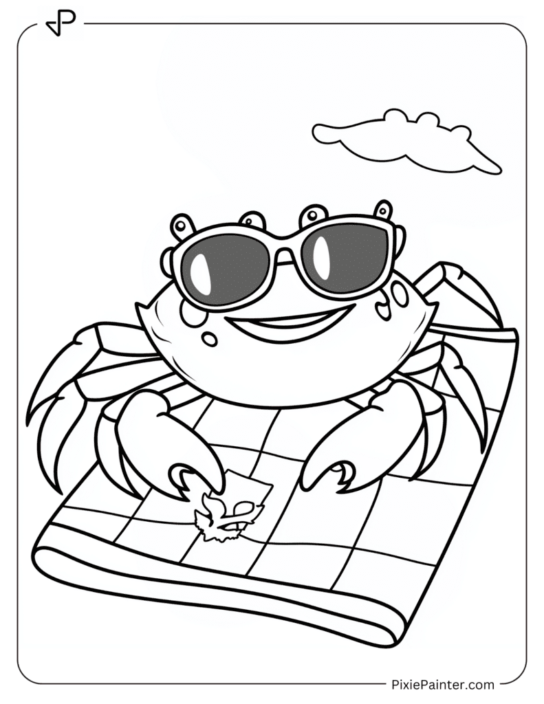 Chilling Crab With Sunglasses