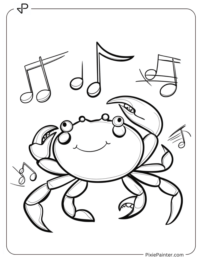 Crab Listening to Music