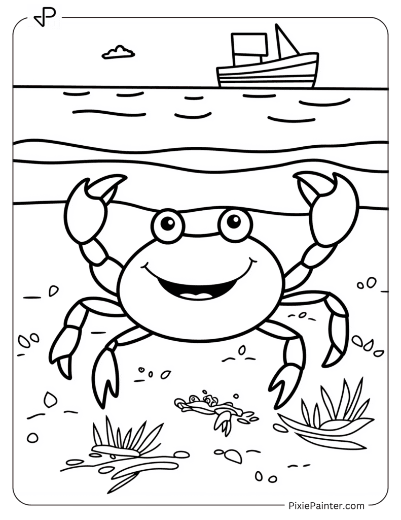 Cute Crab in a Sea