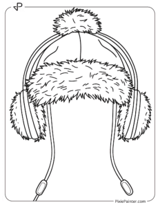 A fluffy winter hat with earflaps