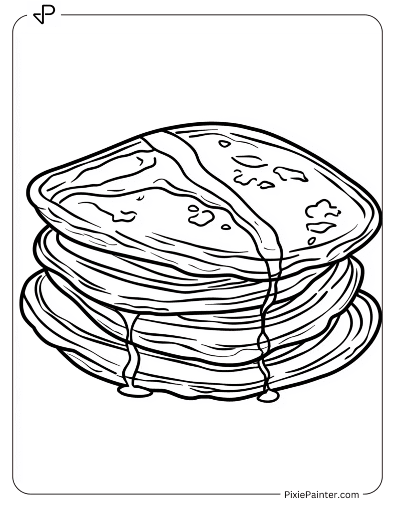 16. Stack Of Pancakes With Syrup