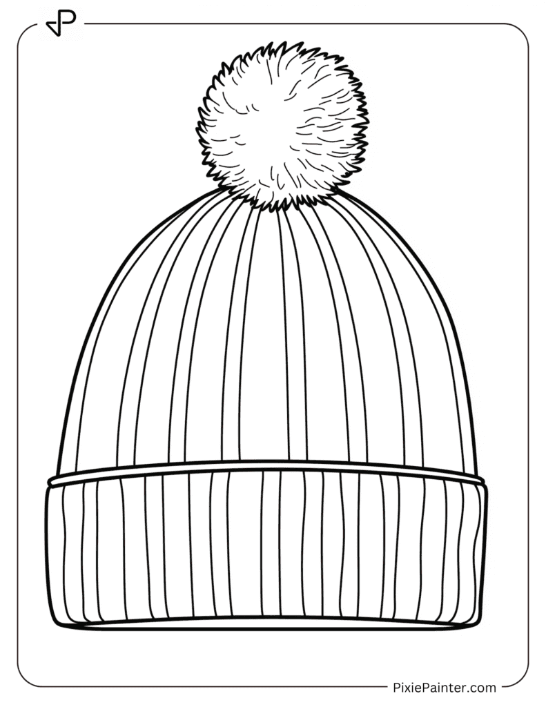 A hat with a tiny pom-pom