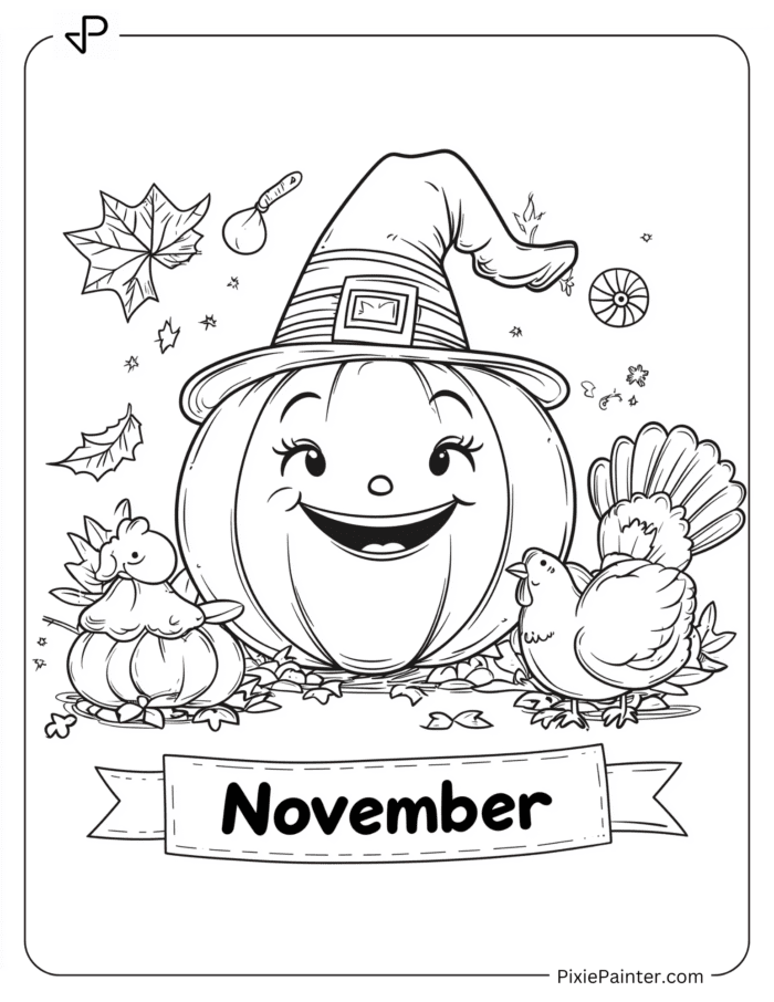 32 November Coloring Pages [Free PDFs]