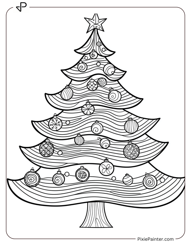 20. Christmas Tree With Textured Decorations