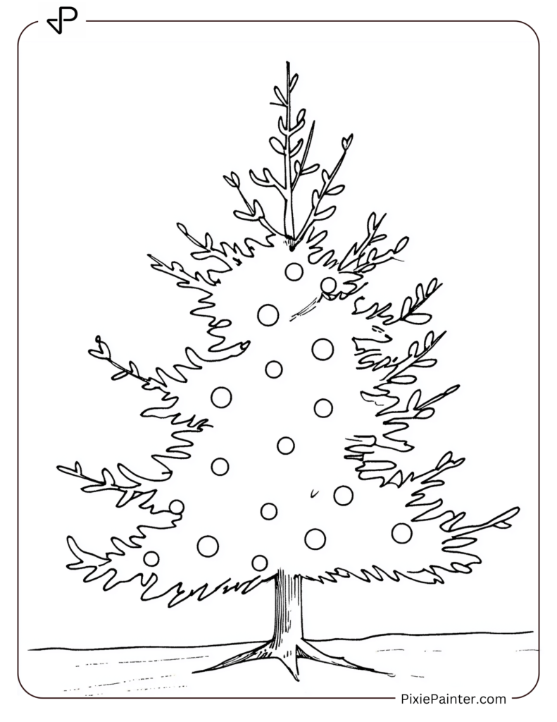 22. Christmas Tree With Natural Design