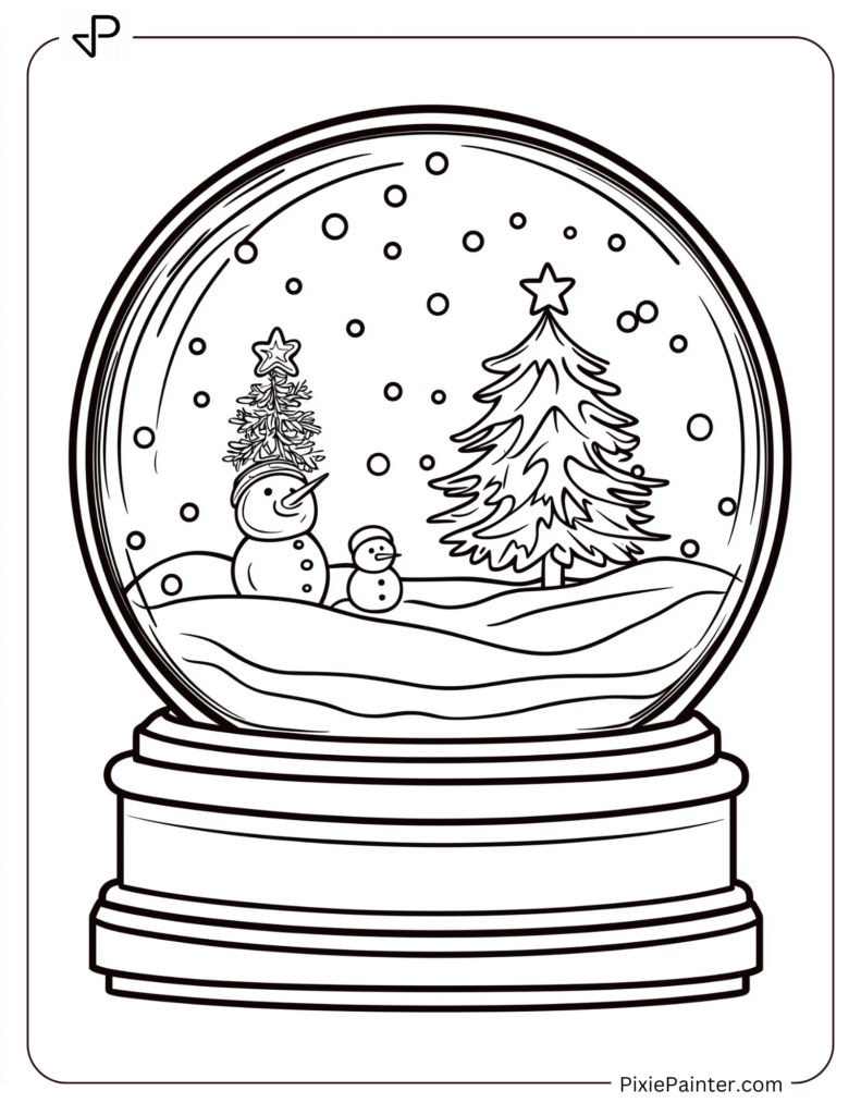 23. Christmas Snow Globe with a Festive Scene