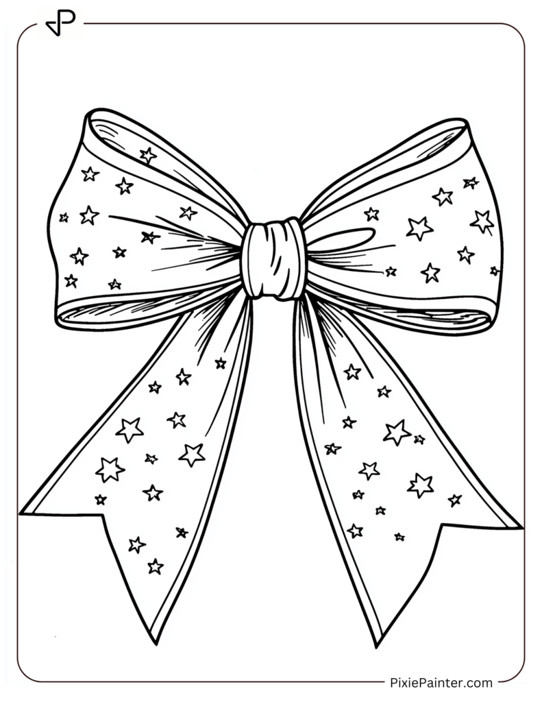 A large bow adorned with small stars