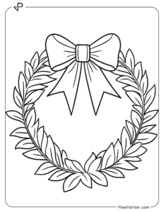 A wreath with a bow