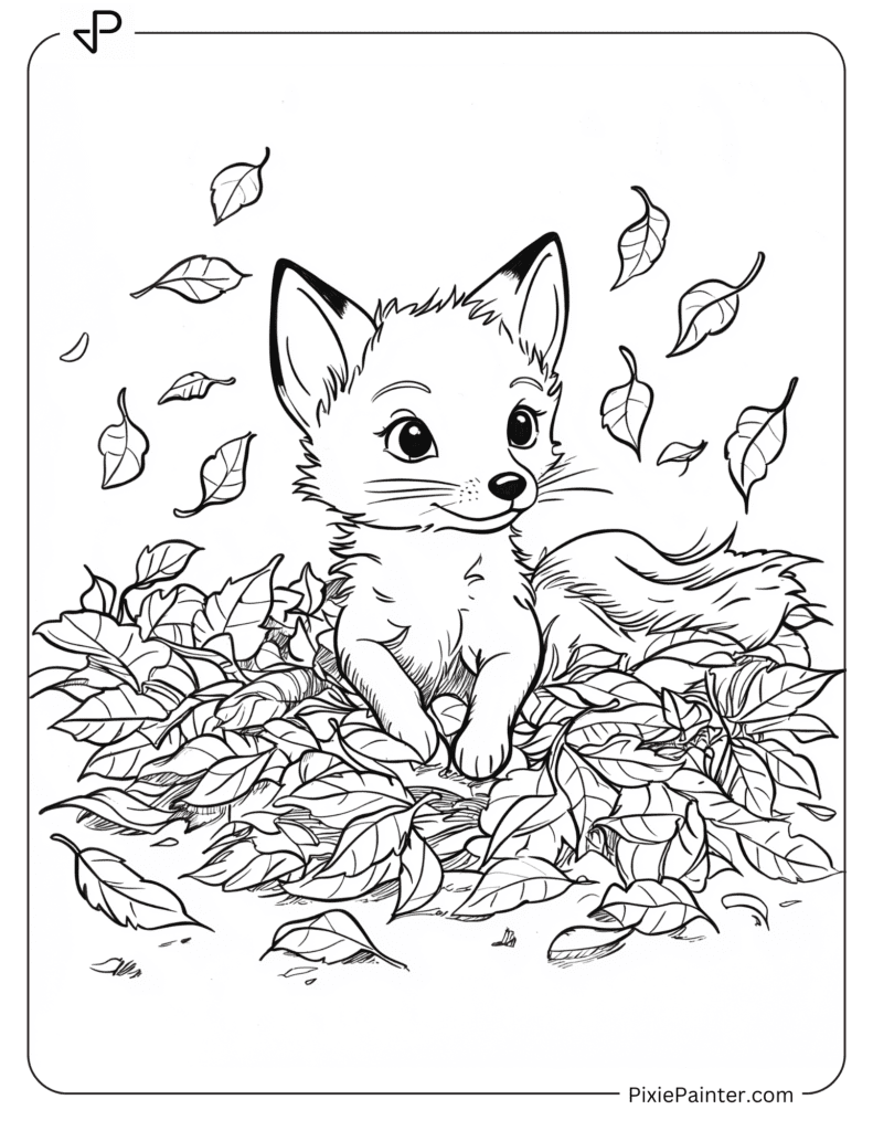 30. Fox Playing In Leaves