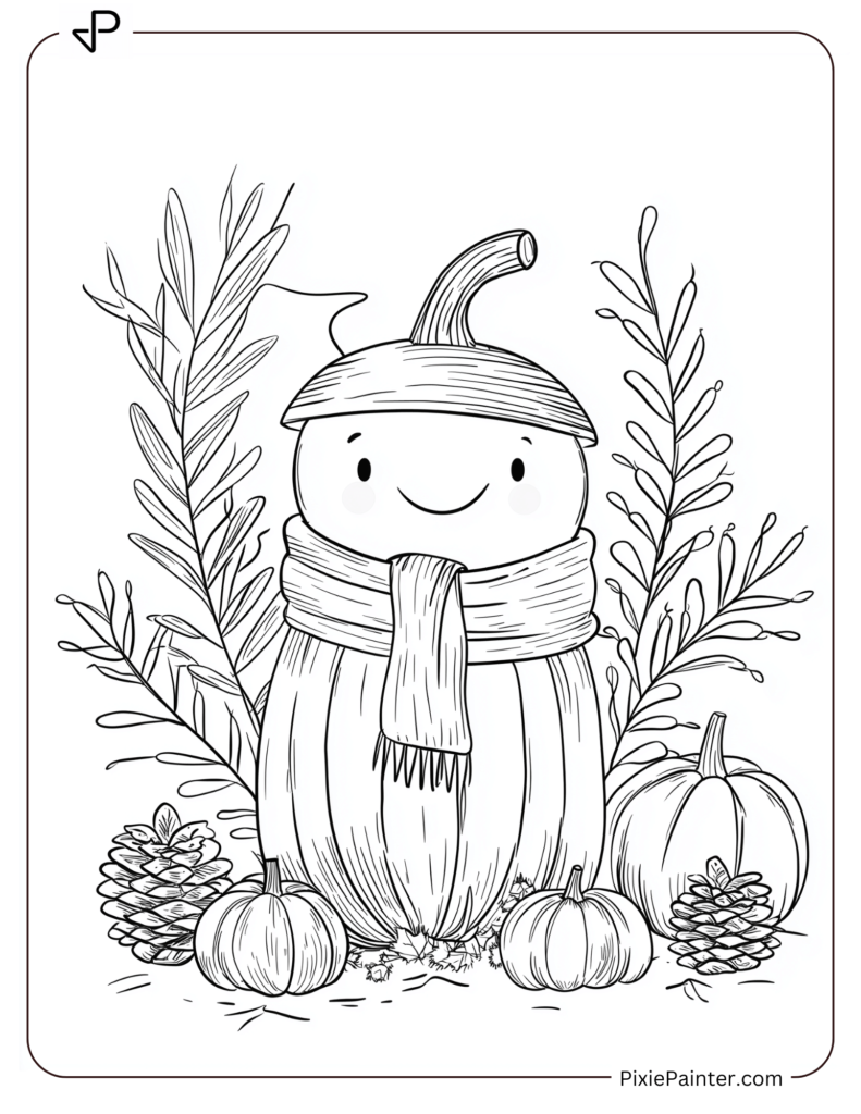 32. Pumpkin Snowman Design