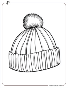 A plain winter hat with a folded brim