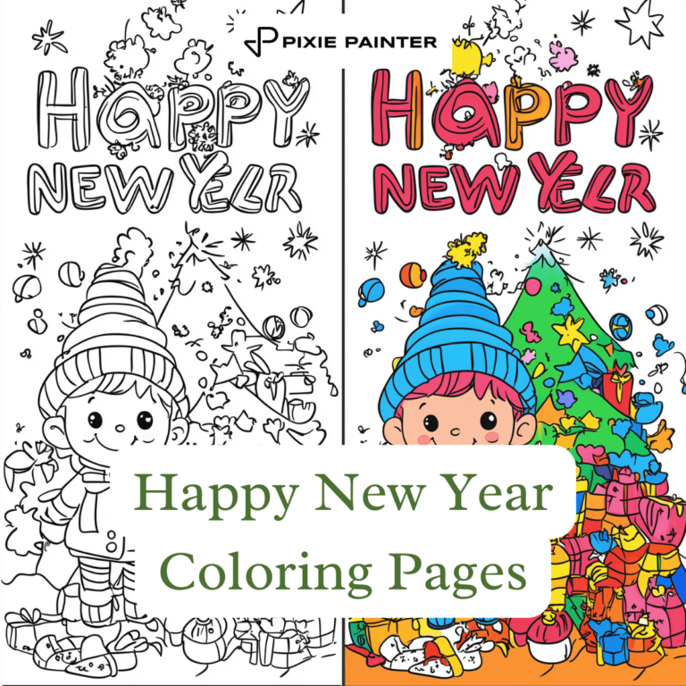 Happy New Year Coloring Pages