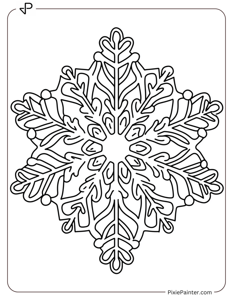 Chilled Wonder Snowflake Coloring pages