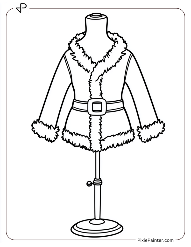 Santa suit outline on a mannequin