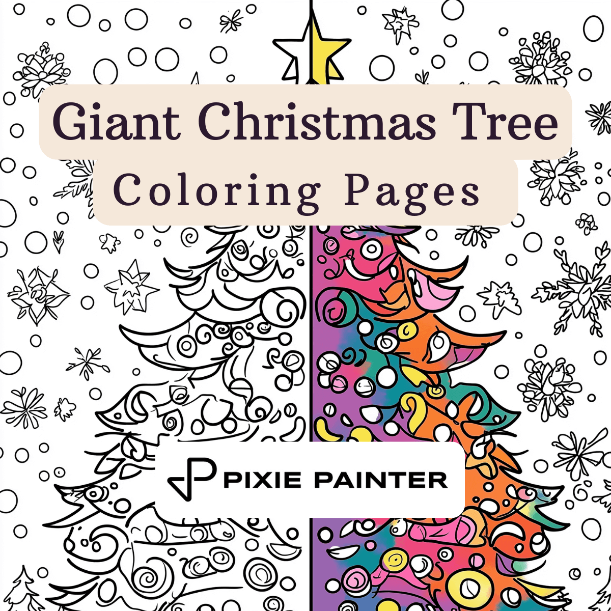 Giant Christmas Tree Coloring Pages