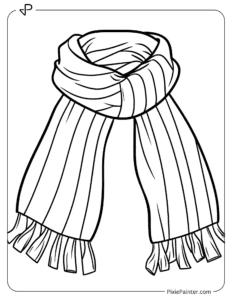 A scarf with a stripe design