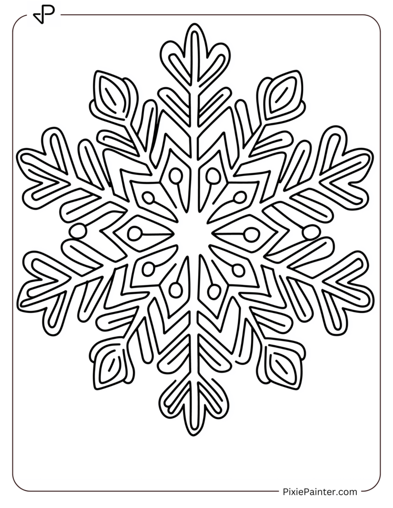 9. Column Like Snowflake Coloring pages