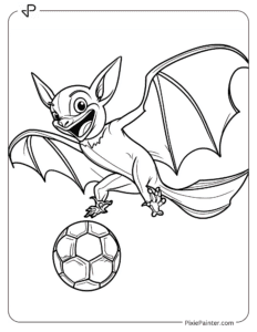 A Bat Kicking a Soccer Ball