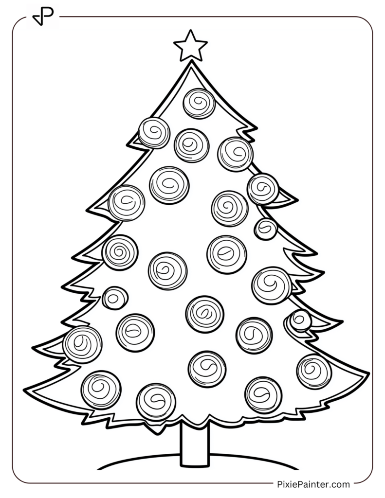 A Blank Christmas Tree With Cookies