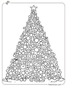 A Giant Christmas Tree Covered In Polka-Dot Ornaments