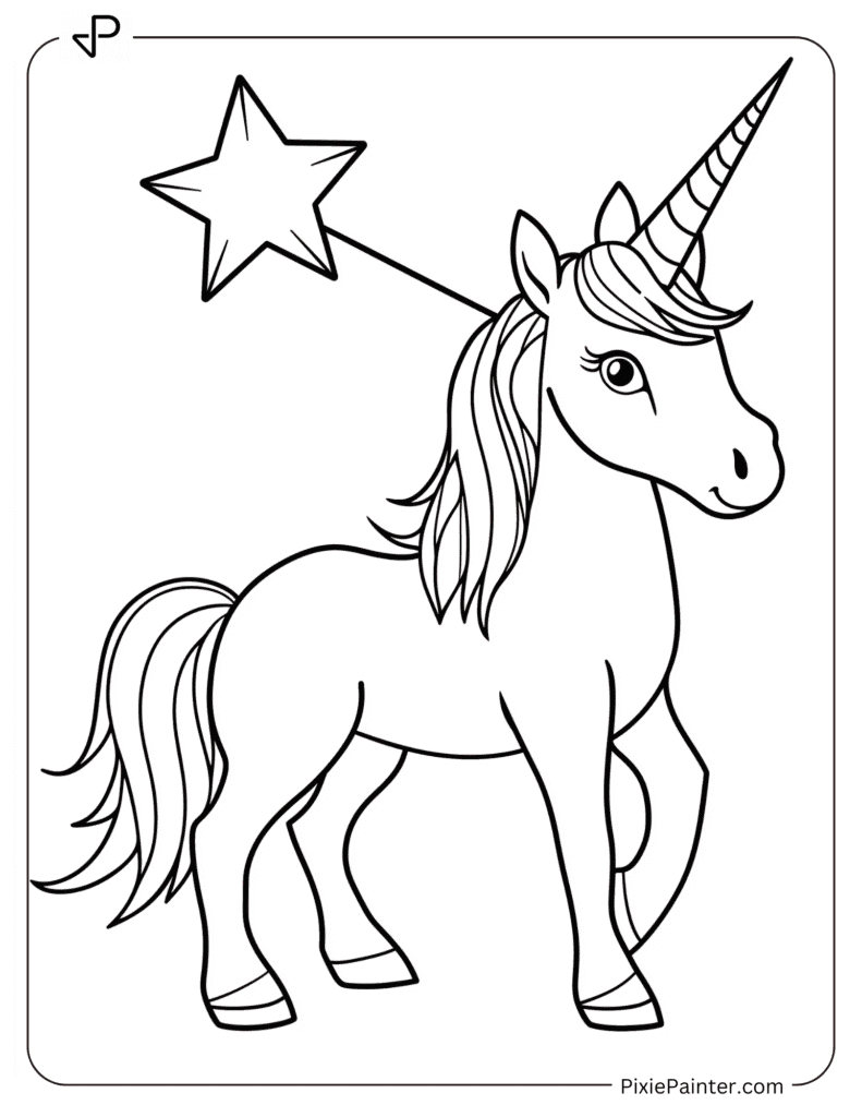 A Unicorn With A Large Star Balanced On Its Horn