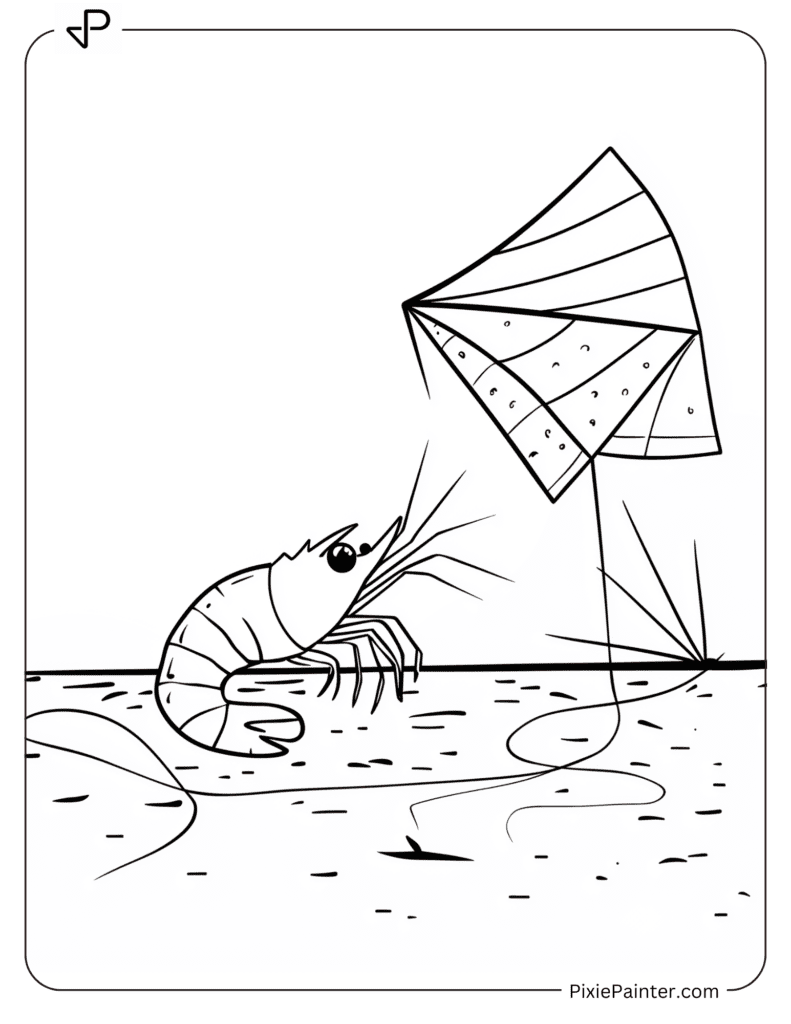 Adorable Shrimp Flying Kite