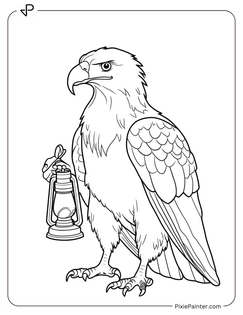 Eagle Holding A Lantern