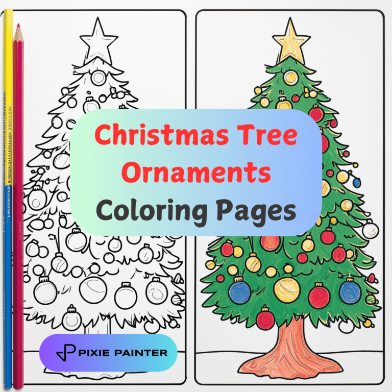 Christmas Tree Ornaments Coloring Pages