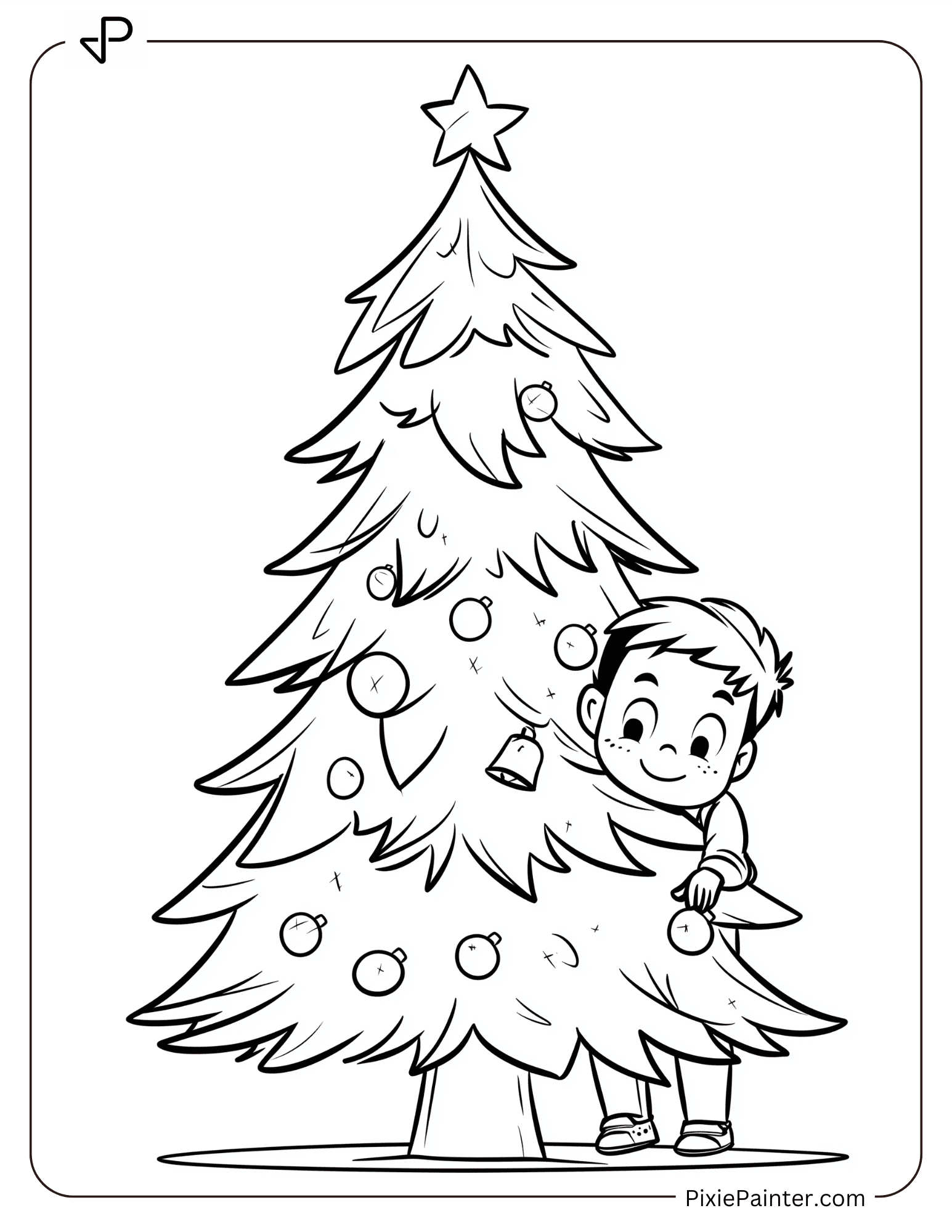 30 Christmas Tree Coloring Pages [Free PDFs] - Pixie Painter
