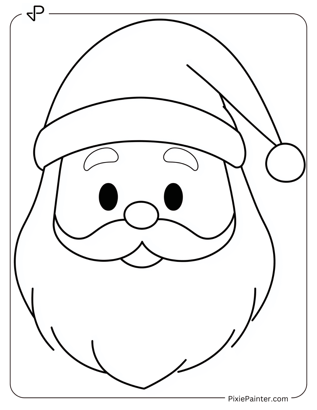 35 Santa Face Coloring Pages [Free PDFs]