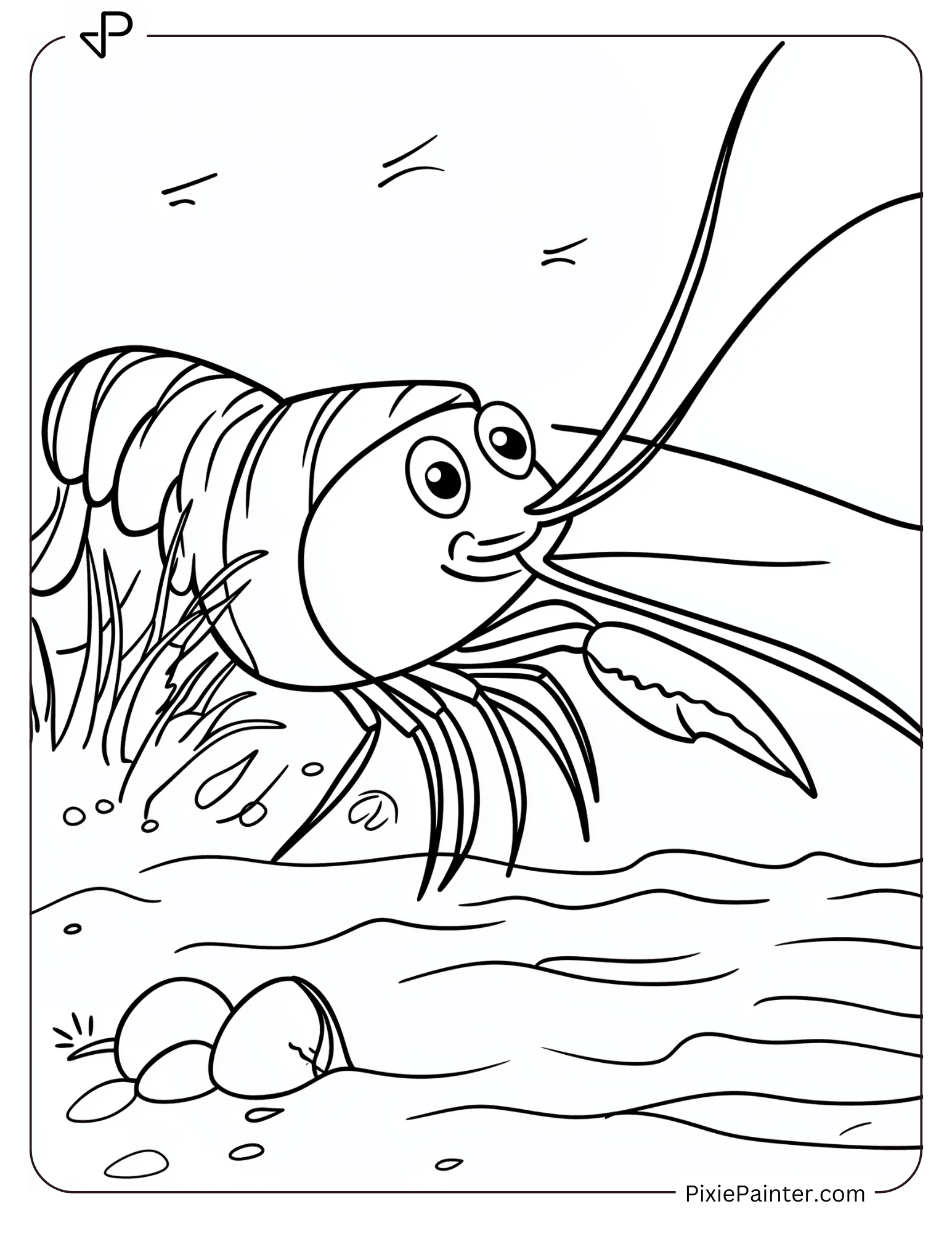 30 Shrimp Coloring Pages [Free PDFs] - Pixie Painter