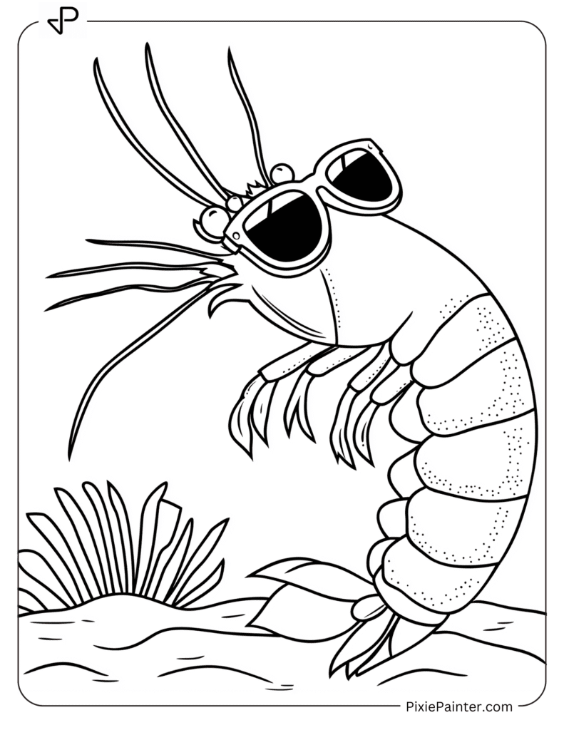 Cute Shrimp with Sunglass