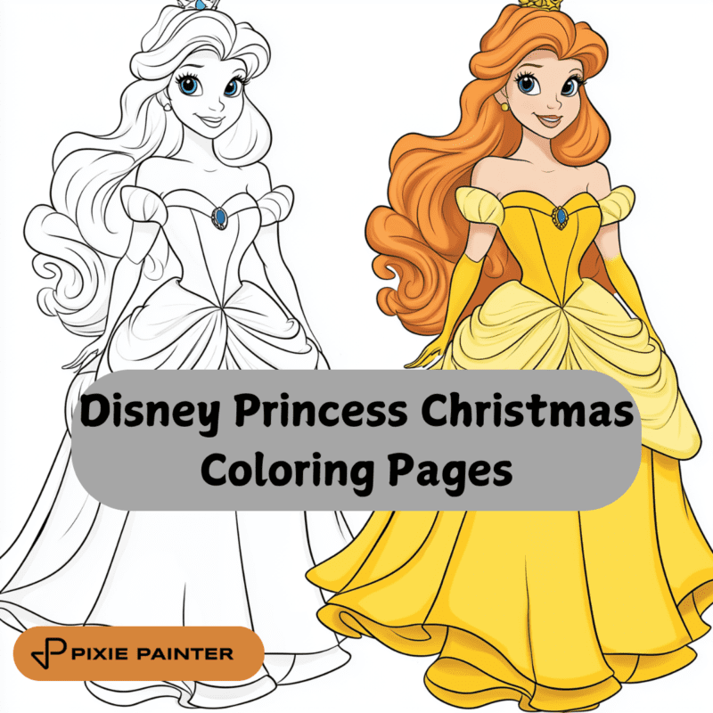 27 Disney Princess Christmas Coloring Pages [Free PDFs] - Pixie Painter