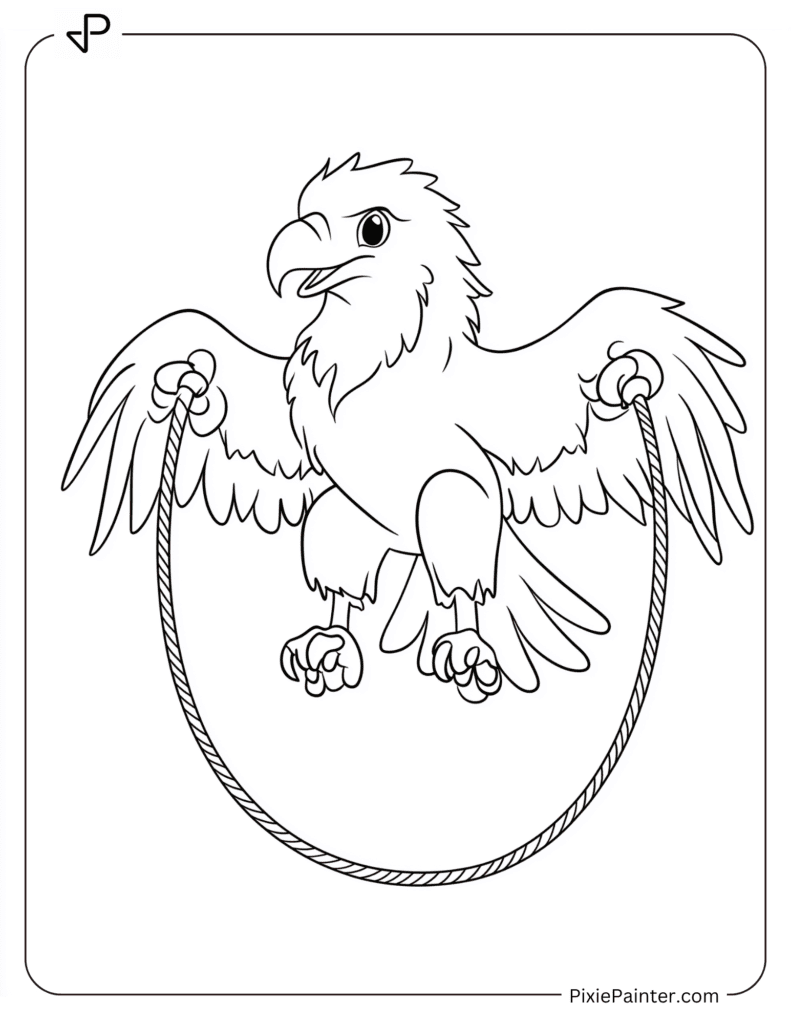 Eagle Coloring Pages of Jumping Rope