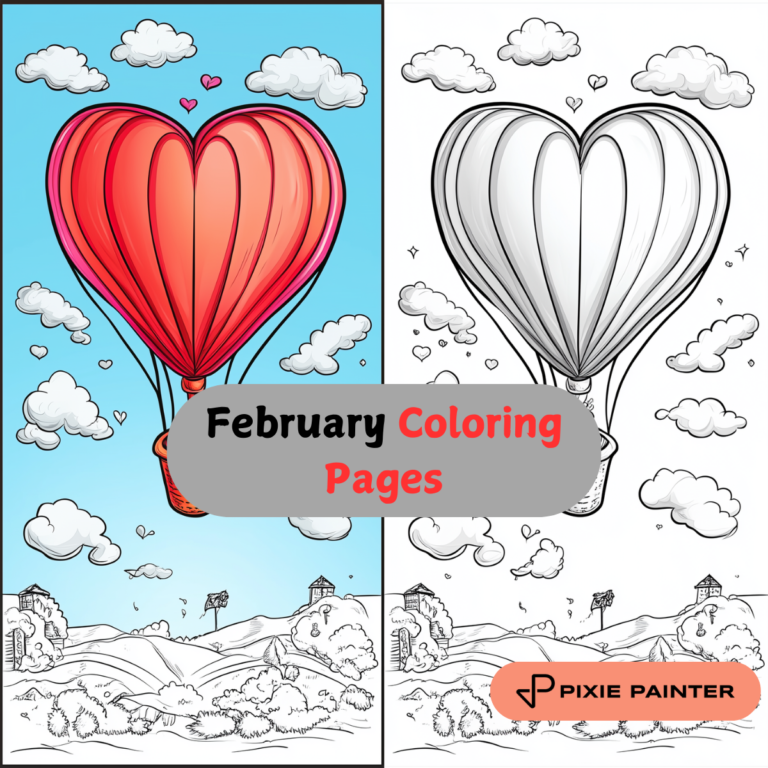 February Coloring Pages