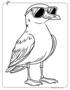 Seagull Wearing Sunglasses