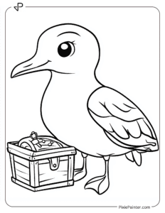 Seagull With a Treasure Chest