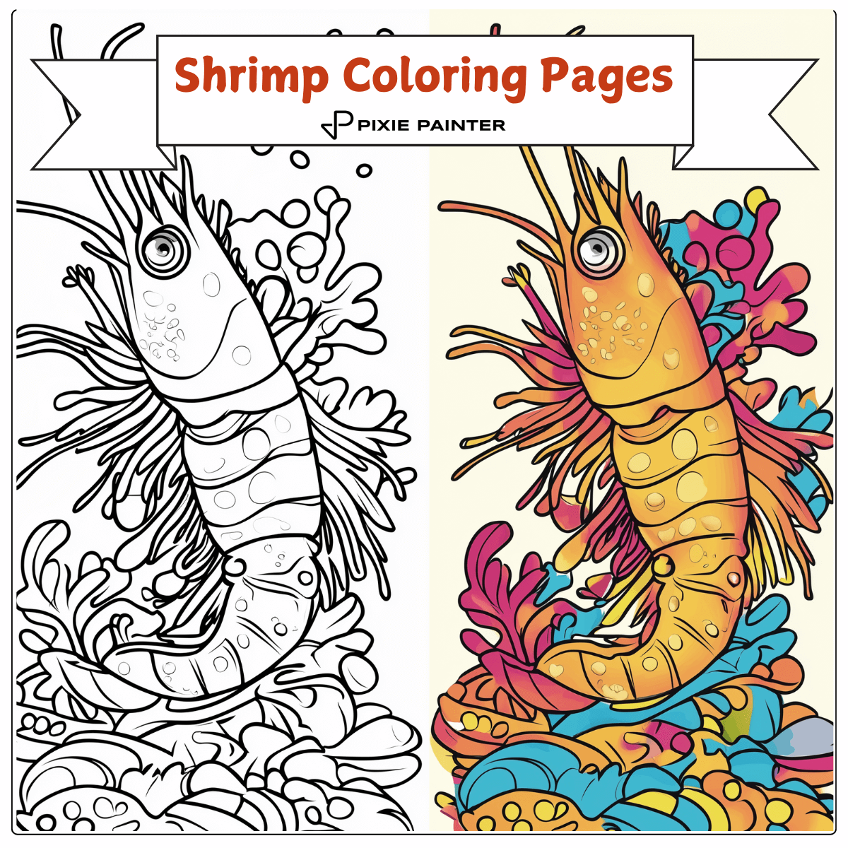 Shrimp Coloring Pages