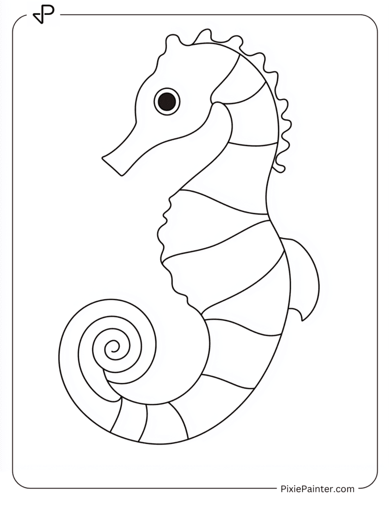 Seahorse with Spiral Tail