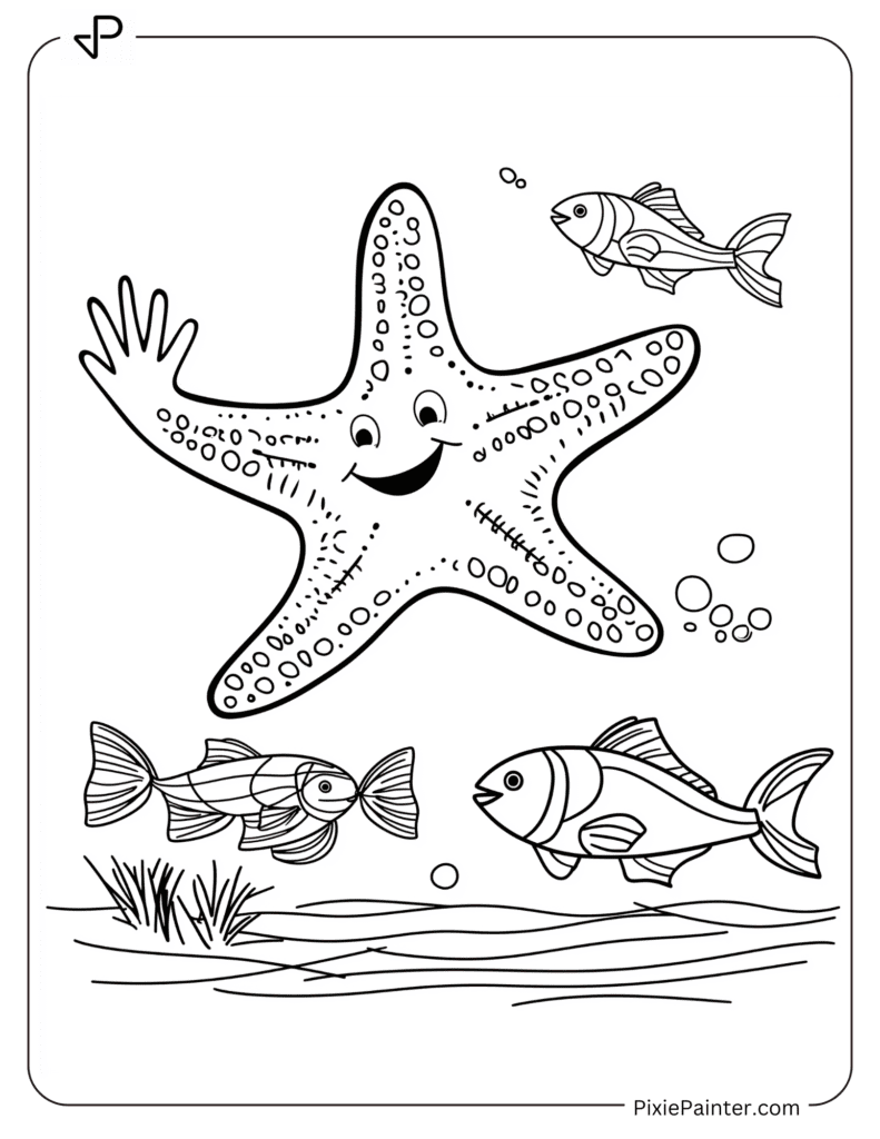 Starfish Waving to Fish