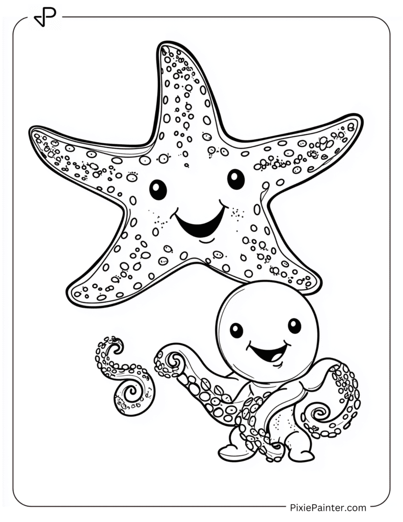 Starfish and Baby Octopus