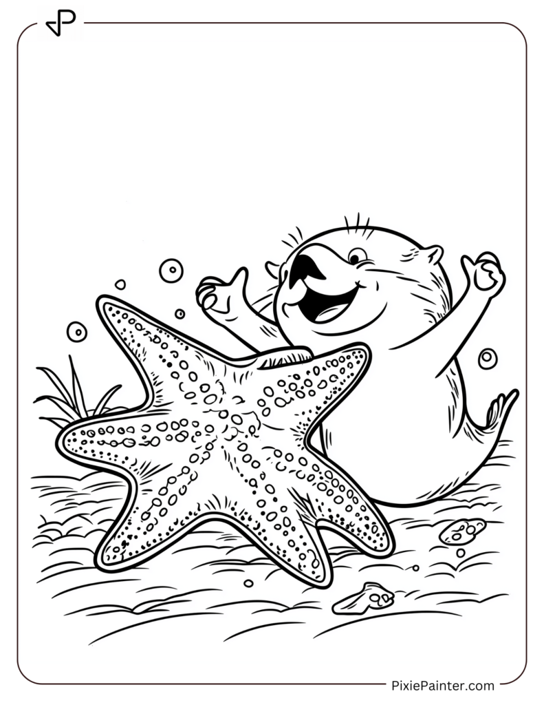 Starfish and Sea Otter