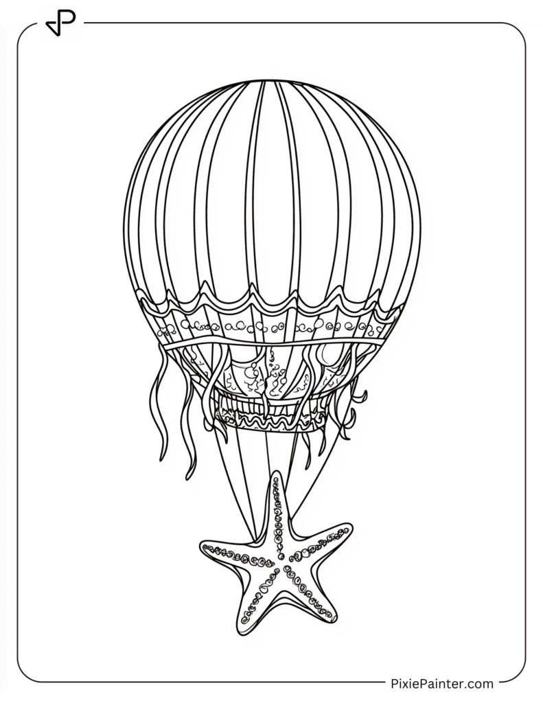 Starfish in a Hot Air Balloon