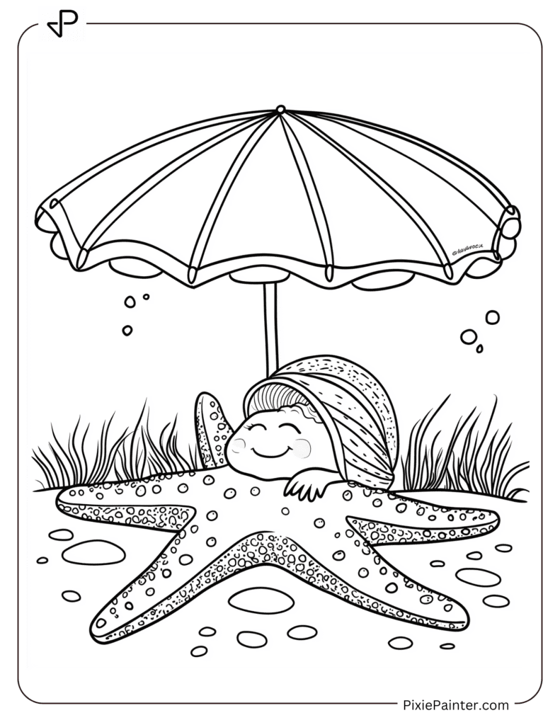 Starfish with Clam Umbrella