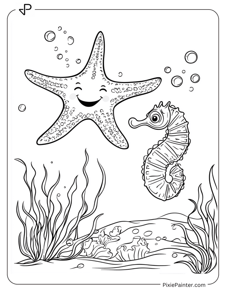 Starfish with Seahorse