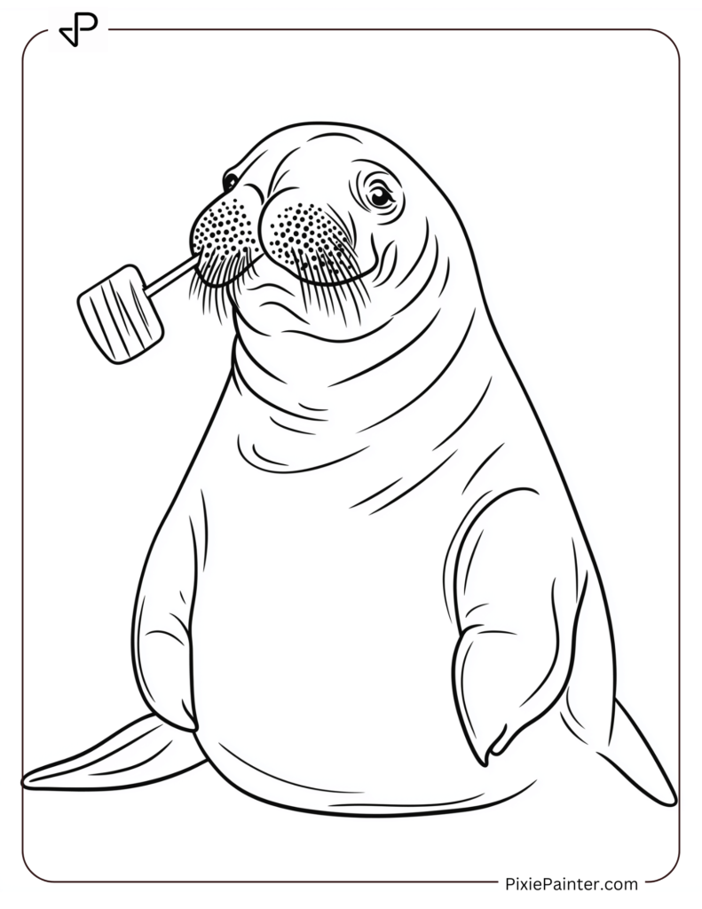 Walrus Eating a Popsicle