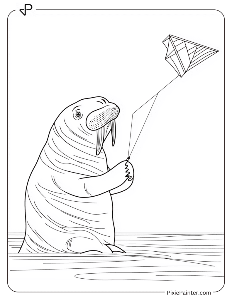 Walrus Playing With a Kite