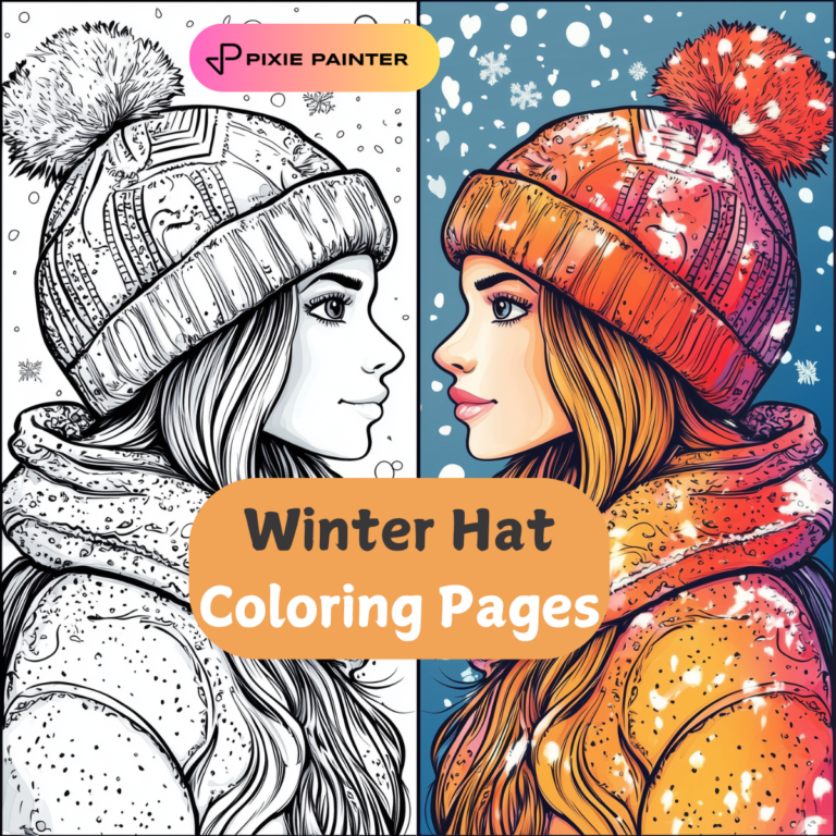 Winter Hat Coloring Pages