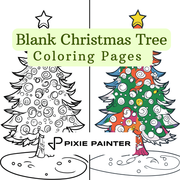 Blank Christmas Tree Coloring Pages